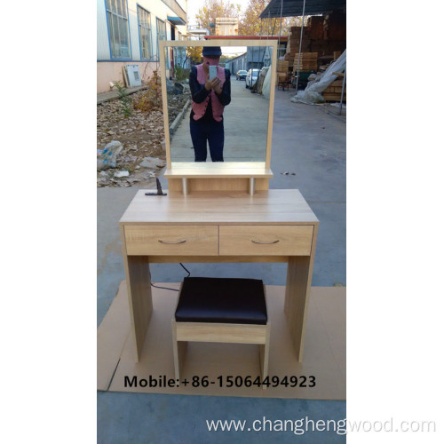 Simple practical dresser or dressing table with two drawers